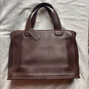 Vtg Coach Mahogany Leather Satchel Bleeker, 9303